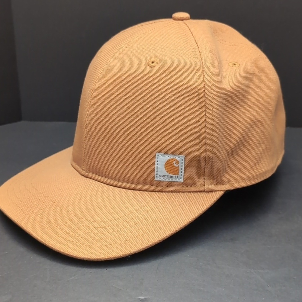 Carhartt Men's Flat Brim Ashland Cap 100% Firm Hand Cotton Duck Cap.
